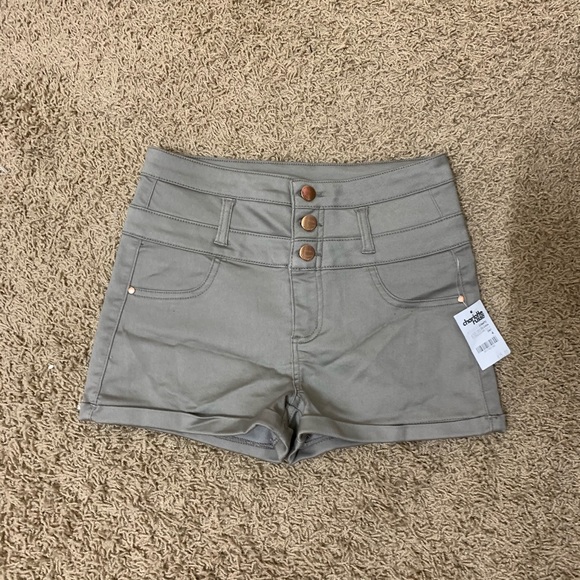 Charlotte Russe Pants - Stone grey high waisted shorts